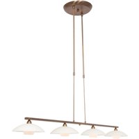Deckenlampe Metall Glas in Bronze Creme inkl. G9 4-flmg von Steinhauer
