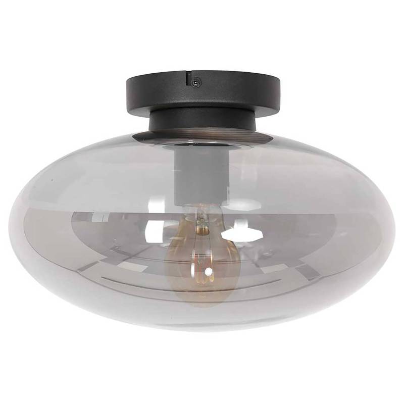 home24 Deckenleuchte Reflexion Ø 30cm Beige Aluminium, pulverbeschichtet E27 von home24