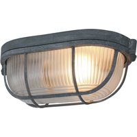 Deckenleuchte Riffelglas Metall Grau L:21 cm Industrie Deckenleuchte Riffelglas Metall Grau L:21 cm Industrie von Steinhauer
