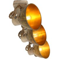 Deckenspot 3-flammig Holz Metall 59 cm E27 flexibel von Steinhauer