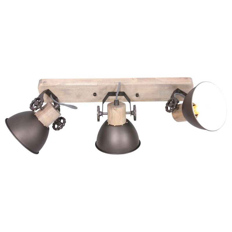 Gearwood Deckenleuchte Lampe Holzbalken Holz Hell 3 Flammig Siehe Text/ B-Ware von Steinhauer