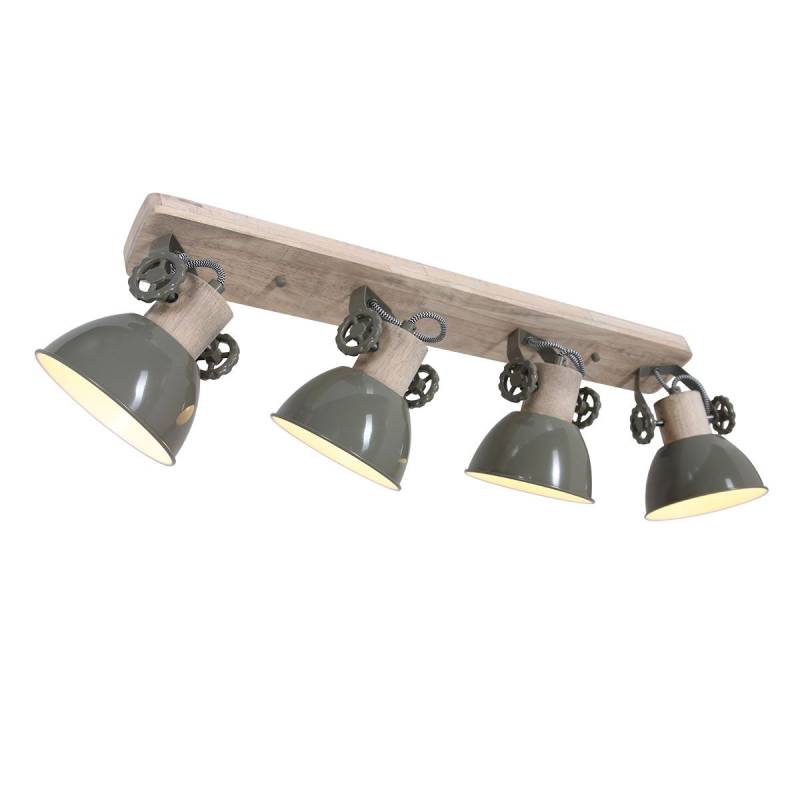 Gearwood Deckenspot Strahler Deckenleuchte 4 Flammig Holz Siehe Text B-Ware von Steinhauer