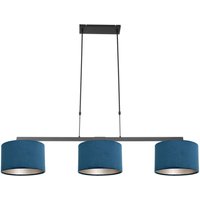 Gemütliche Hängelampe Schwarz Blau Metall Stoff 140 cm von Steinhauer