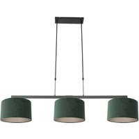 Gemütliche Hängelampe Schwarz Grün Metall Stoff 140 cm von Steinhauer