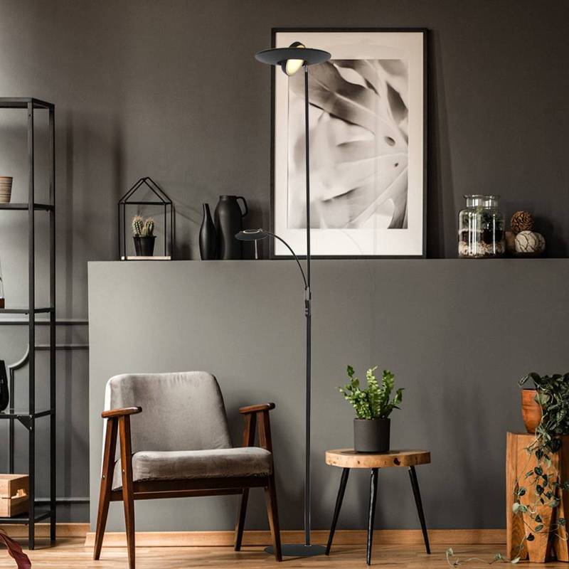 LED-Stehleuchte Zenith, Leseleuchte, CCT, Metall, schwarz LED-Stehleuchte Zenith, Leseleuchte, CCT, Metall, schwarz von Steinhauer