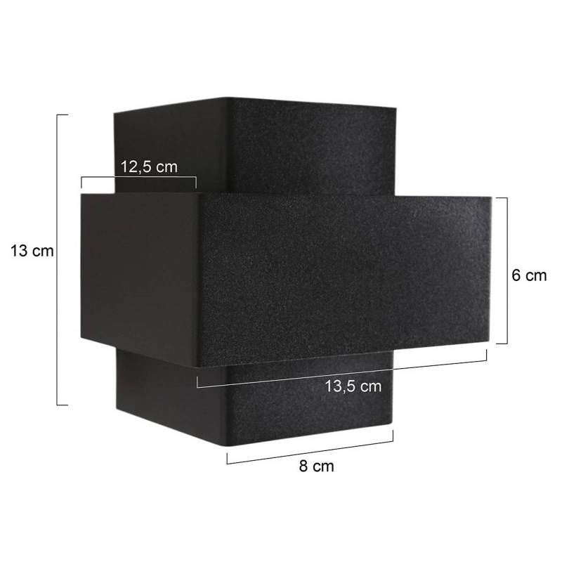 Wandleuchte Muro 3367, schwarz, up/down, G9, 2.700 K von Steinhauer