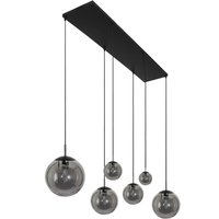 Lange Hängelampe Glas in Rauchgrau 120 cm E27 Modern von Steinhauer