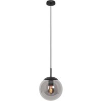 Moderne Hängelampe Glas in Rauchgrau E27 Ø20 cm rund von Steinhauer