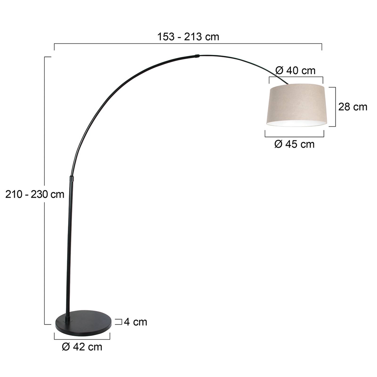 Bogen-Stehlampe Sparkled Light schwarz/schlamm von Steinhauer