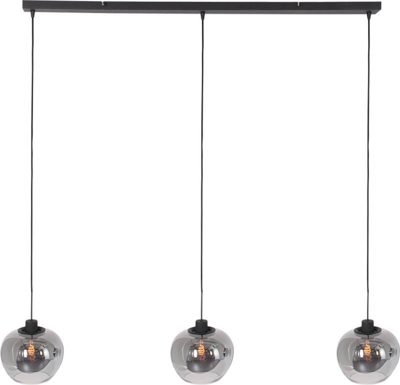 Steinhauer Hängelampe Pendelleuchte Lotus Schwarz Glas Hauptlicht 1899 Zw B-Ware von Steinhauer