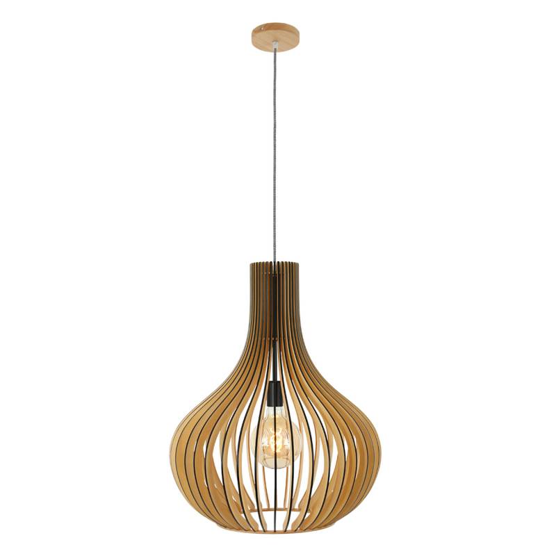 Steinhauer Hängelampe Pendelleuchte Smukt Pappelholz Buche Esszimmerlampe Lampe B-Ware von Steinhauer