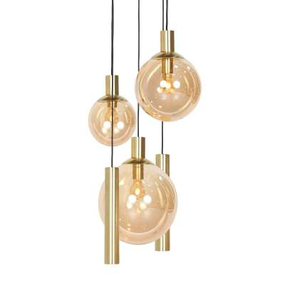 Steinhauer Hängeleuchte Bollique 5 Fl. Rund Messing Gu10 + E27 Deckenlampe Lampe B-Ware von Steinhauer
