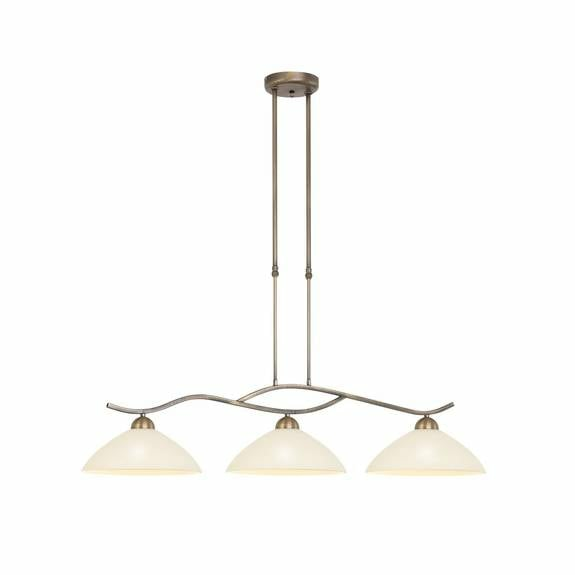 Steinhauer Hängeleuchte Capri Hängelampe Deckenlampe Leuchte 3fl Creme Bronze B-Ware von Steinhauer