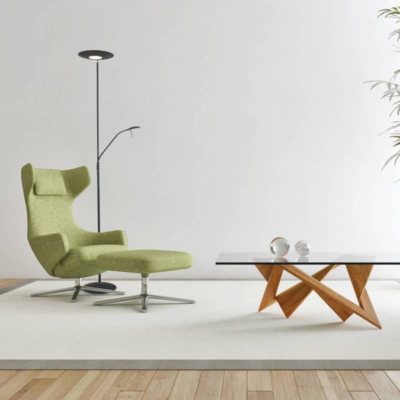 LED-Deckenfluter Zodiac mit LED-Leselicht, schwarz von Steinhauer