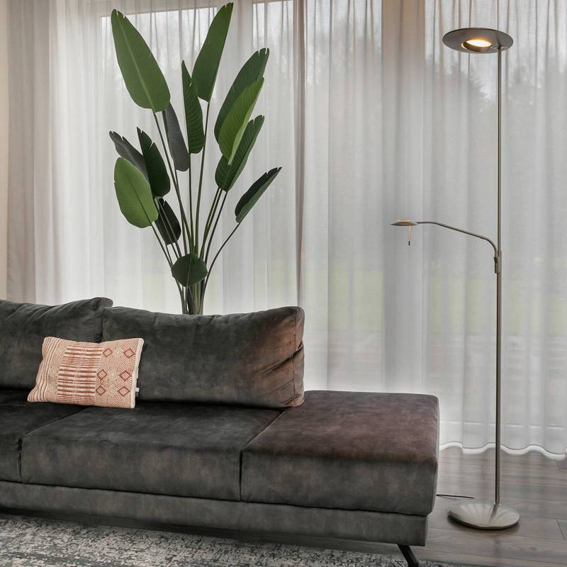 LED-Deckenfluter Zodiac mit LED-Leselicht, stahl LED-Deckenfluter Zodiac mit LED-Leselicht, stahl von Steinhauer