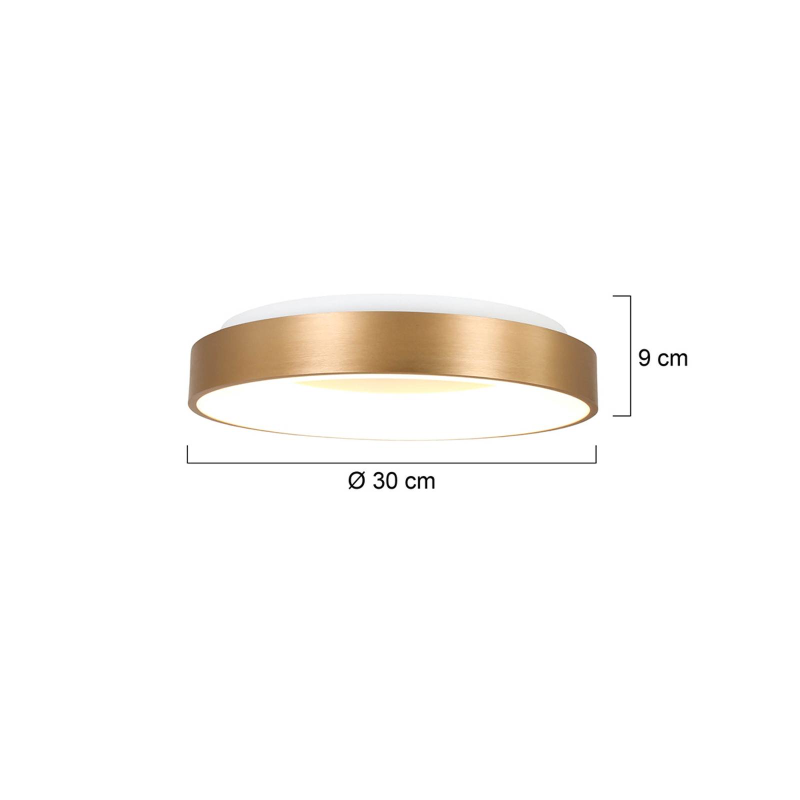 LED-Deckenleuchte Ringlede 2.700 K Ø 30 cm gold von Steinhauer