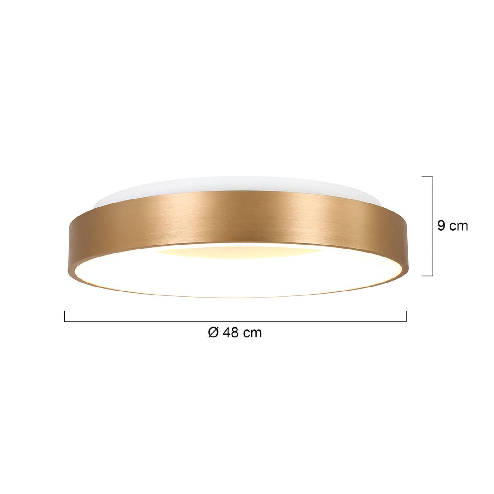 LED-Deckenleuchte Ringlede 2.700 K Ø 48 cm gold von Steinhauer