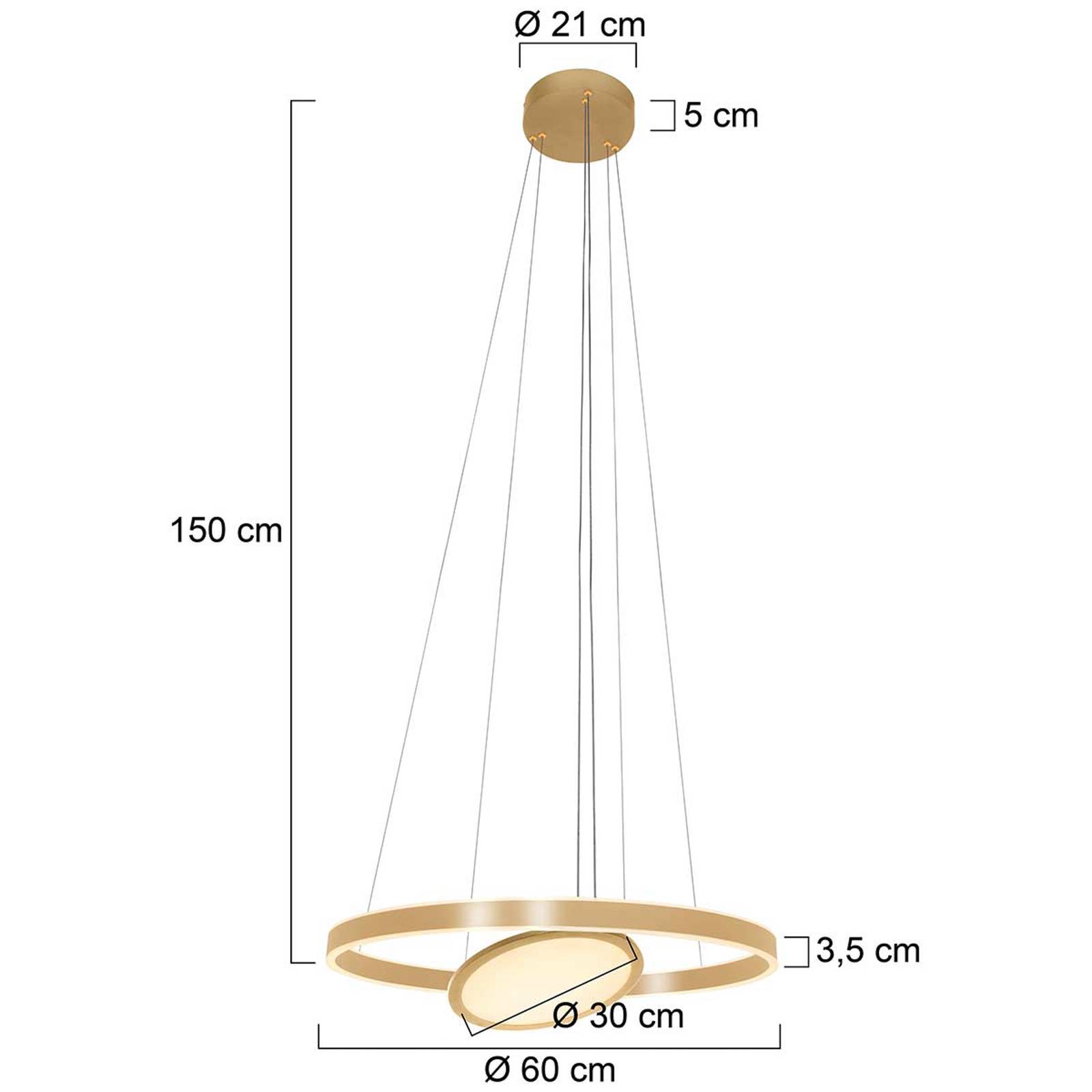 LED-Hängeleuchte Ringlux 3-flammig Ø 60 cm gold von Steinhauer