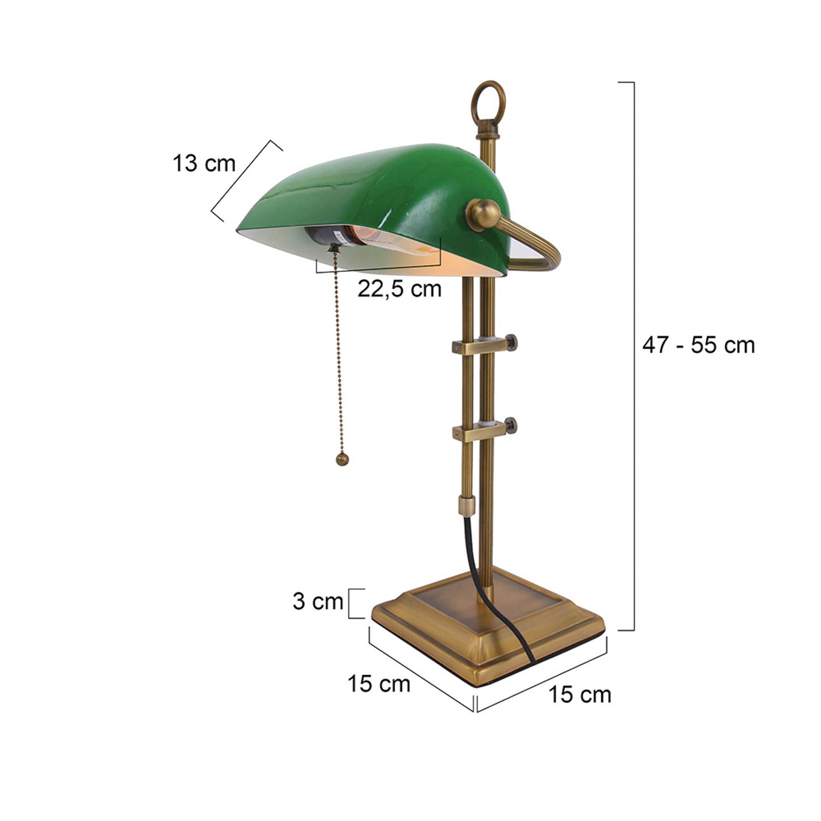 Schreibtischlampe Ancilla, verstellbar bronze/grün von Steinhauer