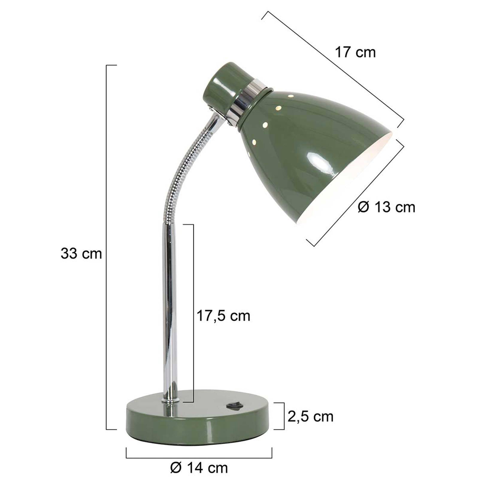 Tischleuchte Spring, Arm verstellbar, grün von Steinhauer