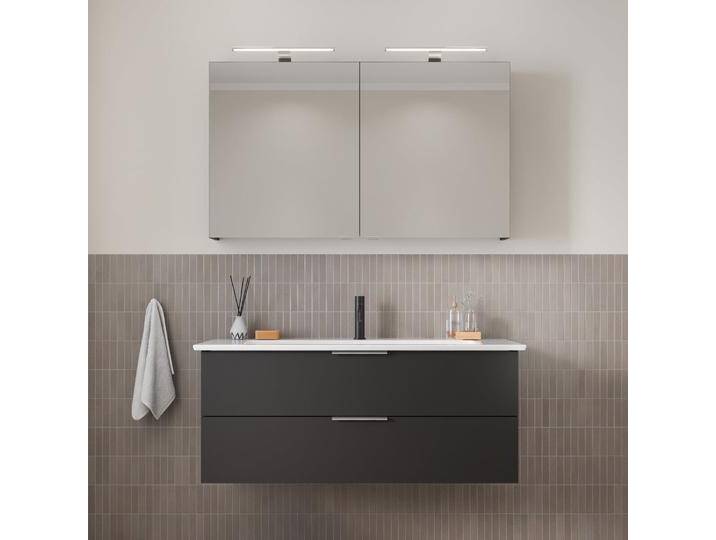 Steinkamp Living 2.0 / Villeroy & Boch Venticello CeramicPlus Badmöbel Set 120 cm mit Spiegelschrank, 2 Drehtüren 2268452 von Steinkamp