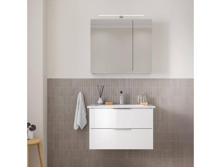 Steinkamp Living 2.0 / Villeroy & Boch Venticello CeramicPlus Badmöbel Set 80 cm mit Spiegelschrank 2266863 von Steinkamp