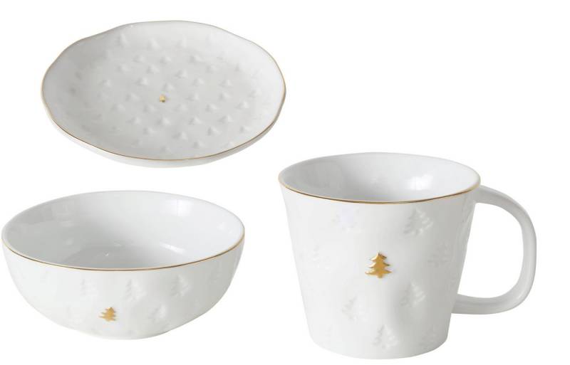 Steinnacher Bärbel Frühstücks-Geschirrset Frühstücksset Schale Becher Teller Tannenbaum 3teilig Weihnachten Steinnacher Bärbel Frühstücks-Geschirrset Frühstücksset Schale Becher Teller Tannenbaum 3teilig Weihnachten von Steinnacher Bärbel