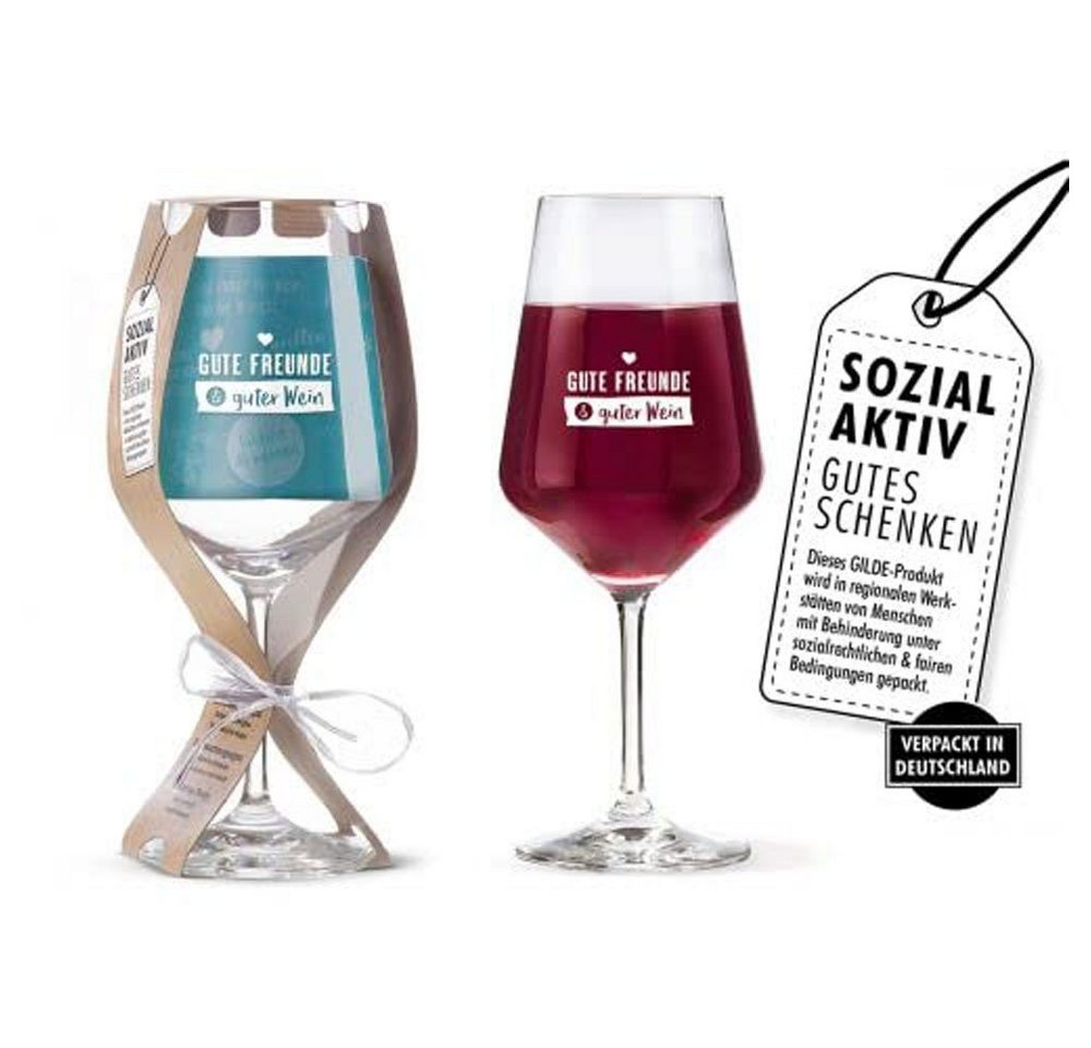 Steinnacher Bärbel Rotweinglas Gilde Handwerk Rotweinglas mit Spruch Gute Freunde 2er Set, Glas Steinnacher Bärbel Rotweinglas Gilde Handwerk Rotweinglas mit Spruch Gute Freunde 2er Set, Glas von Steinnacher Bärbel