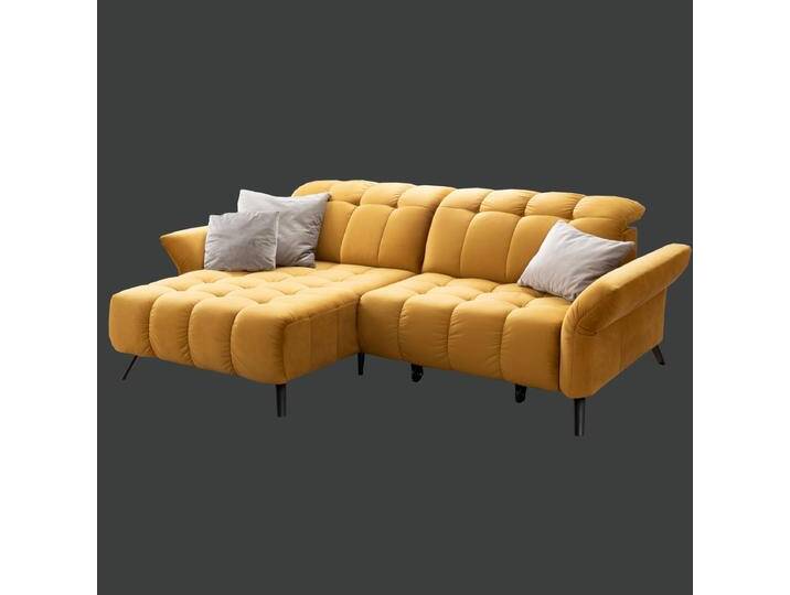 Poco Coast Ecksofa mit Longchair links Sofa mit Steppung in gelb auch in anderen Farben erhältlich von Steinpol