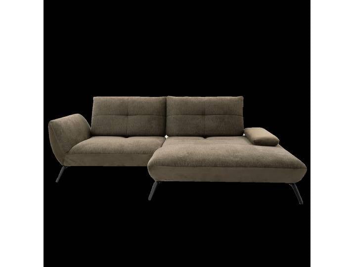 Poco Dover Ecksofa mit 1,5 Sitzer links manuell verstellbare Rückenpolster Armteilverstellung inklusive Nierenkissen zweifarbig in Stoff von Steinpol