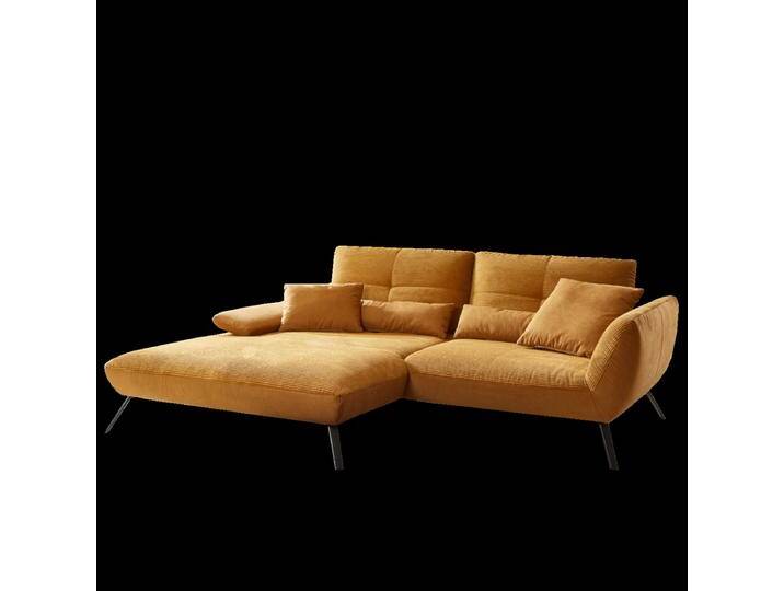 Poco Dover Ecksofa mit 1,5 Sitzer rechts manuell verstellbare Rückenpolster inklusive Nierenkissen auch zweifarbig in gelb und weitere Farben von Steinpol
