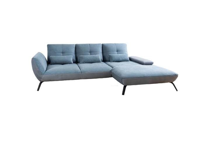Poco Dover Ecksofa mit Longchair rechts inkl. Sitztiefenverstellung und Rückenneigung in zweifarbigem Stoffbezug in Blau und weiteren Farben wählbar Poco Dover Ecksofa mit Longchair rechts inkl. Sitztiefenverstellung und Rückenneigung in zweifarbigem Stoffbezug in Blau und weiteren Farben wählbar von Steinpol