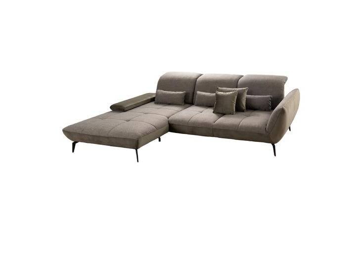 Poco New Jersey Ecksofa mit Longchair inkl. Schwenkrücken sowie weiteren Funktionen in zweifarbigem Stoffbezug in Grün und weiteren Farben wählbar von Steinpol