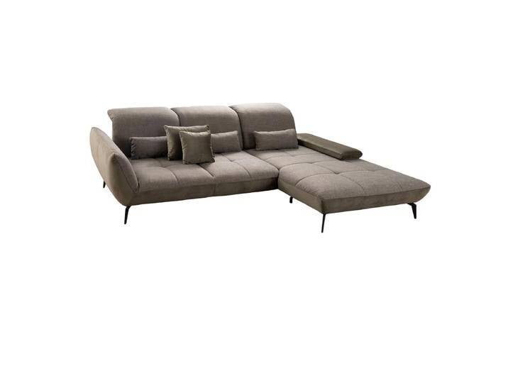 Poco New Jersey Ecksofa mit Longchair rechts inkl. Funktionen in zweifarbigem Stoffbezug in Grün und weiteren Farben wählbar von Steinpol