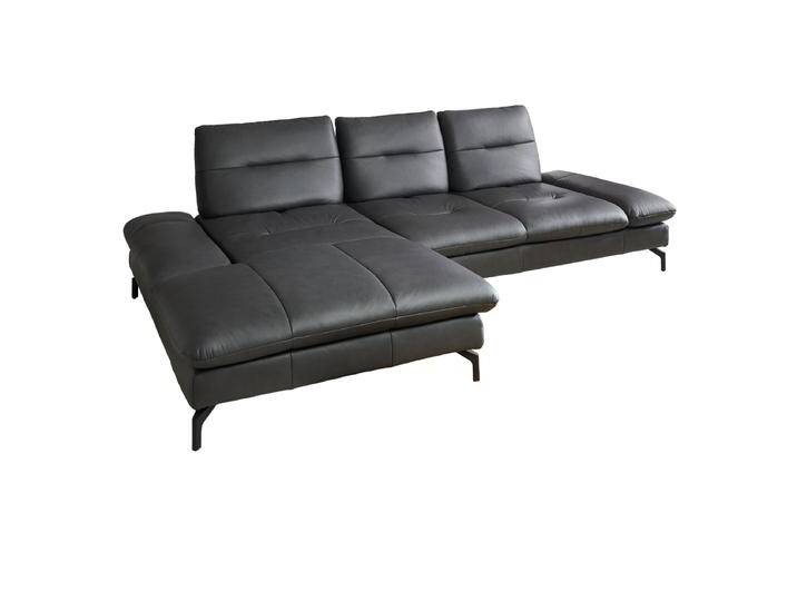 Poco Pasadena Ecksofa mit Longchair und Schwenkrücken auf Metallfüßen in Echtleder anthrazit und in weiteren Bezügen in Stoff oder Echtleder wählbar Poco Pasadena Ecksofa mit Longchair und Schwenkrücken auf Metallfüßen in Echtleder anthrazit und in weiteren Bezügen in Stoff oder Echtleder wählbar von Steinpol