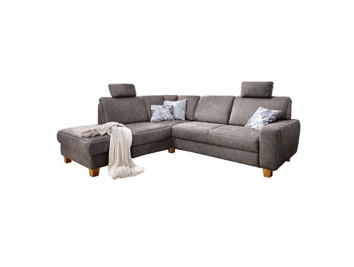 Sit & More Visconti Ecksofa in Stoff grau in weiteren Farben lieferbar mit Kreuznaht in beige mit gemütlicher Polsterung in Federkern Funktion wählbar Sit & More Visconti Ecksofa in Stoff grau in weiteren Farben lieferbar mit Kreuznaht in beige mit gemütlicher Polsterung in Federkern Funktion wählbar von Steinpol