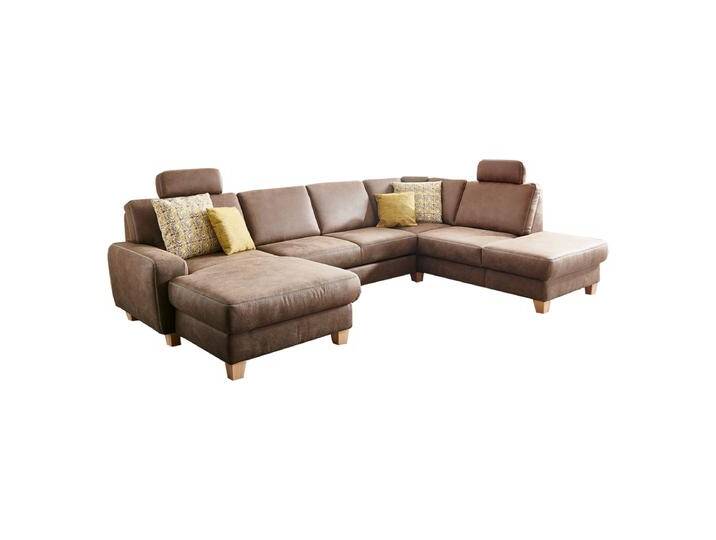 Sit & More Visconti Wohnlandschaft in braunem Stoff in vielen Farben lieferbar mit Kreuznaht in beige mit Federkernpolsterung Funktion konfigurierbar Sit & More Visconti Wohnlandschaft in braunem Stoff in vielen Farben lieferbar mit Kreuznaht in beige mit Federkernpolsterung Funktion konfigurierbar von Steinpol