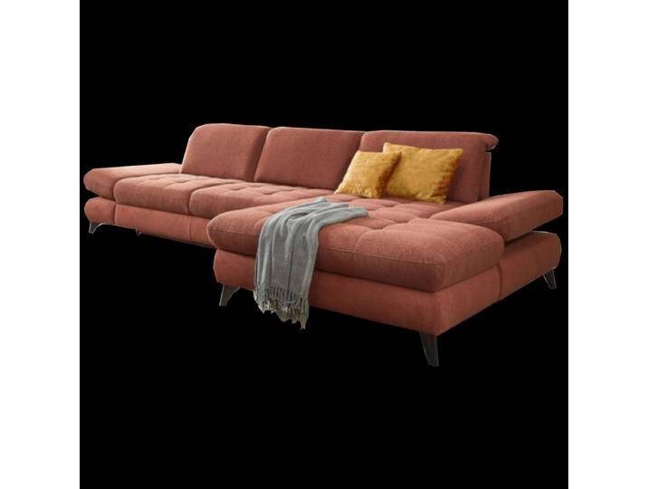 Steinpol Poco Carolina Ecksofa zweifarbig in orange auch in vielen farbenfrohen Bezügen von Steinpol