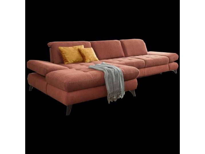 Steinpol Poco Carolina Ecksofa zweifarbig in orange auch in vielen farbenfrohen Bezügen von Steinpol