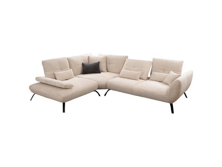 Steinpol Poco Dover Ecksofa links beige in Cordbezug auch in anderen Farben möglich mit vielen praktischen Funktionen von Steinpol