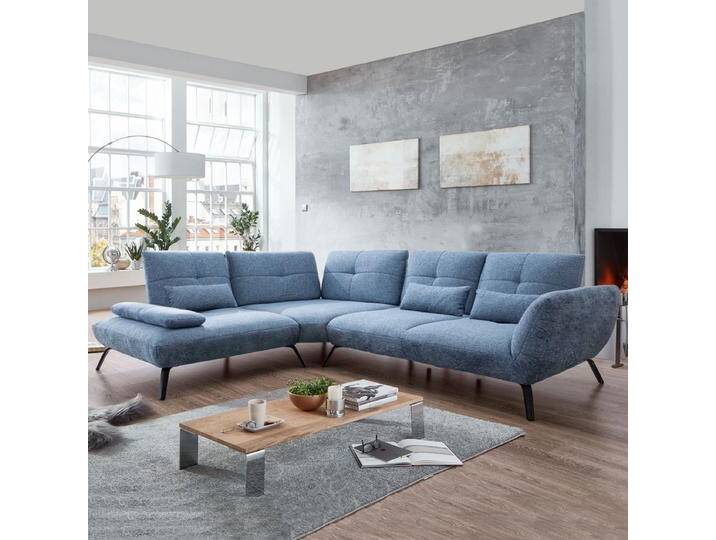 Steinpol Poco Ecksofa Dover in farbenreichen Stoffbezügen inklusive Schwenkrücken mit Auswahl der Sitzqualität von Steinpol