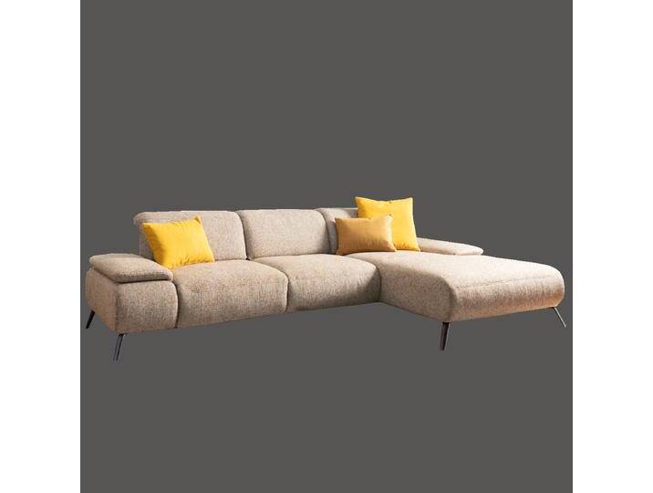 Steinpol Poco Franklin Ecksofa in Stoff und Echtleder mit Metallfuß Funktionen und Sitzqualtität wählbar in braun und weiteren Farben von Steinpol