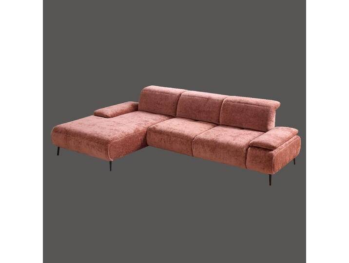 Steinpol Poco Franklin Ecksofa in Stoff und Echtleder mit Metallfuß Funktionen und Sitzqualtität wählbar in rot und weiteren Farben von Steinpol