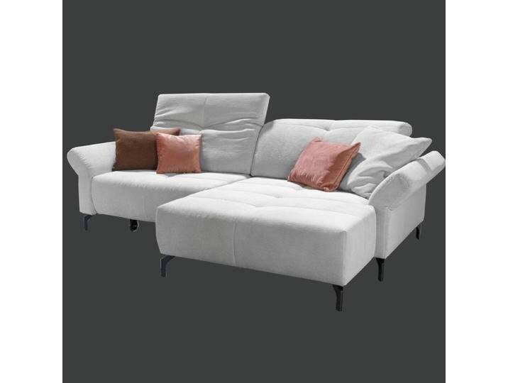 Steinpol Poco Laval 2.0 Cord Ecksofa mit klappbaren Armteilen und Kopfteilen sowie einem motorischen Sitzvorzug in Cord grau viele weitere Farben von Steinpol