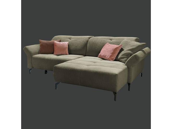 Steinpol Poco Laval 2.0 Cord Ecksofa wahlweise mit motorischem Sitzvorzug klappbaren Armteilen und Kopfteilen von Steinpol