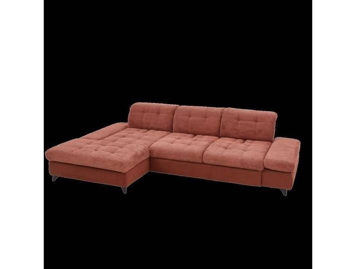 Steinpol Poco Santa Rosa Cord Ecksofa mit Steppung Sitztiefenverstellung und Nierenkissen optional Schlaffunktion flexible Arm- und Kopfteile von Steinpol