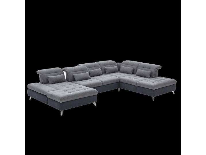 Steinpol Poco Santa Rosa Ecksofa U Form mit Steppung Sitztiefenverstellung und Nierenkissen optional Schlaffunktion flexible Arm- und Kopfteile von Steinpol
