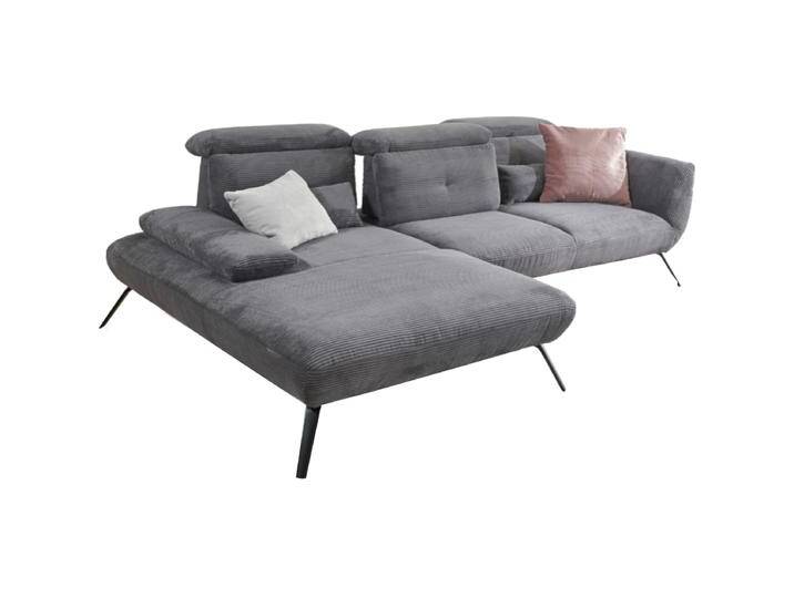 Steinpol Poco Seattle Cord Ecksofa mit Longchair links in grau wählbar auch in anderen farbenfrohen Stoffbezügen inklusive Schwenkrücken Steinpol Poco Seattle Cord Ecksofa mit Longchair links in grau wählbar auch in anderen farbenfrohen Stoffbezügen inklusive Schwenkrücken von Steinpol