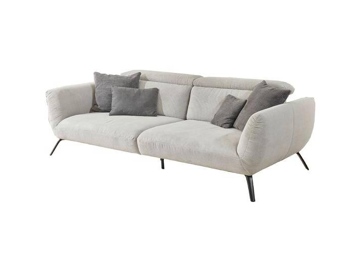 Steinpol Poco Seattle Cord Megasofa mit Armlehnen Typ B beidseitig in hellgrauem Cord Bezug auch in anderen geschmackvollen Farben von Steinpol