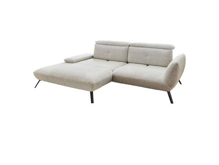 Steinpol Poco Seattle Ecksofa mit Longchair links inkl. Schwenkrücken in Beige sowie vielen weiteren Bezügen in Stoff oder Leder wählbar von Steinpol